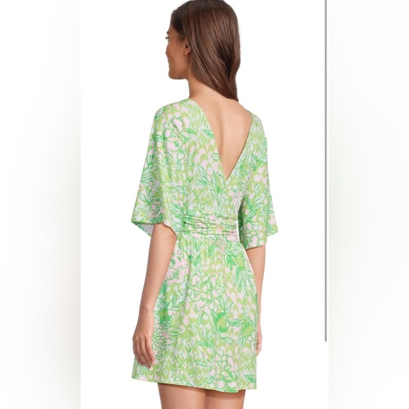 Lilly Pulitzer women's Parigi Skort Romper Size XS Fauna Green Lime Feeling Good - Picture 3 of 5